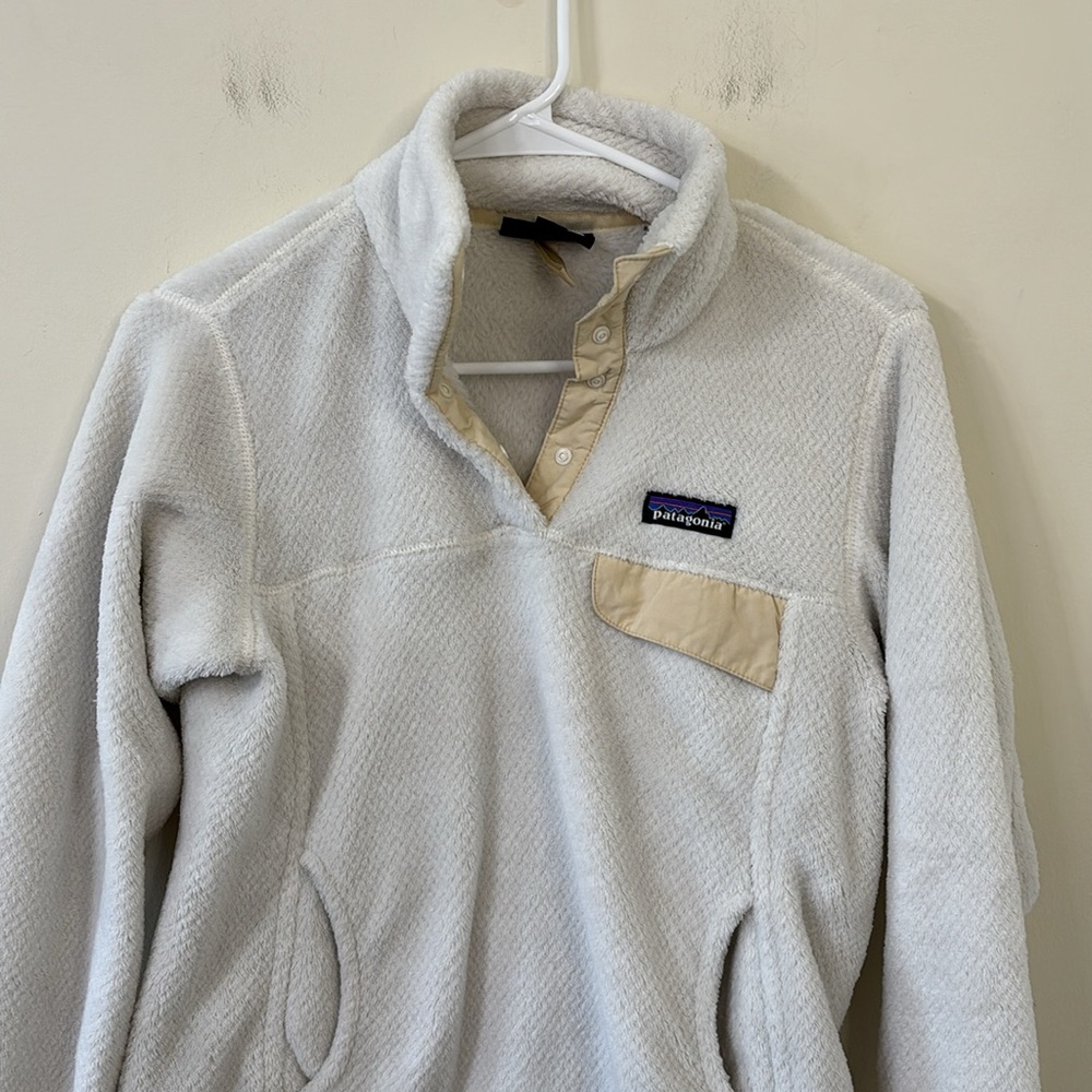 Patagonia Re-Tool Snap-T Pullover Raw Linen White X-Dye Size Small - Picture 3 of 10